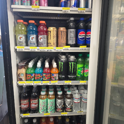 Drinks on display inside of Clintonville Hardware and Rental.