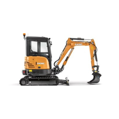 A mini Case track excavator.