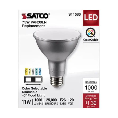 Satco S11586 11PAR30LN/LED/5CCT/FL/120V