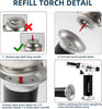Hotdevil Butane Torch 9g Refillable Tank Kitchen Blow Torch Lighter/w Safety Lock