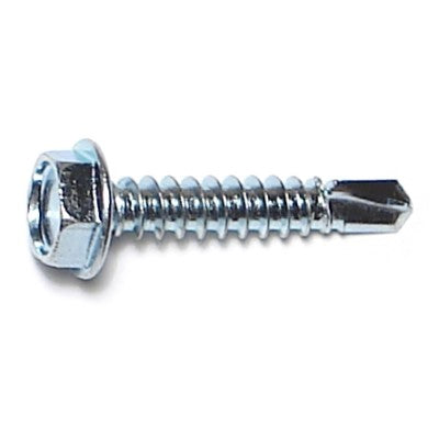 Monster Fastener Zinc Plated Steel Hex Washer Head Self-Drilling Screws